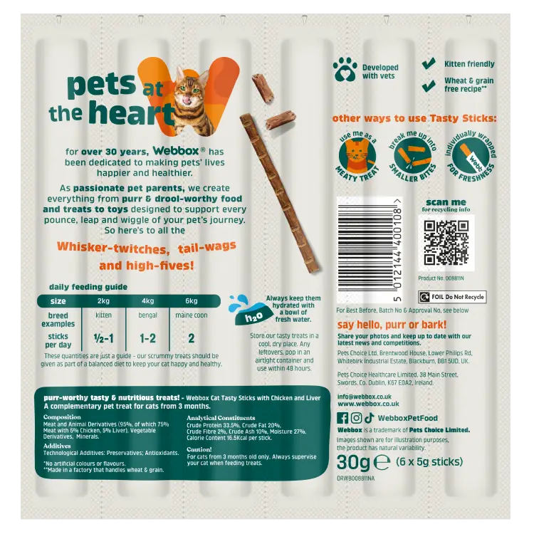 Webbox Chicken & Liver Sticks