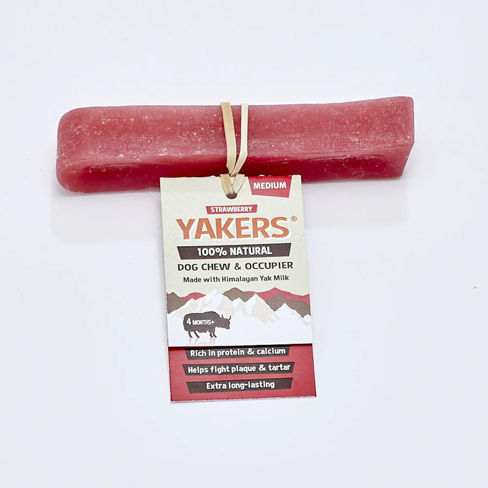 Yakers Chew Strawberry Medium